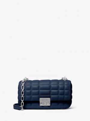 Michaelkors Tribeca Small Quilted Leather Bleumarin | SN-MK26946
