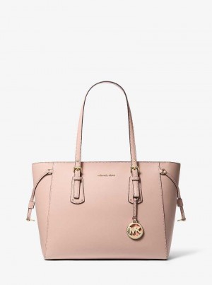 Michaelkors Voyager Medium Crossgrain Leather Roz | SN-MK26884