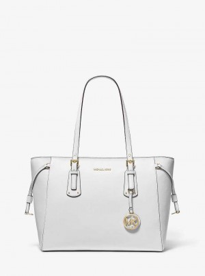 Michaelkors Voyager Medium Crossgrain Leather Albi | SN-MK26885