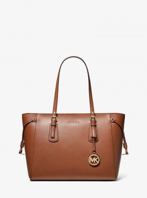 Michaelkors Voyager Medium Crossgrain Leather Maro | SN-MK26886