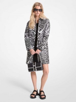 Michaelkors Zebra Print Cotton Twill Negrii Albi | SN-MK26575